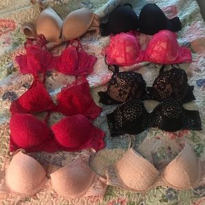 Lot of 10 Bras. Size 34A (1) 34B (5) 36B (3)